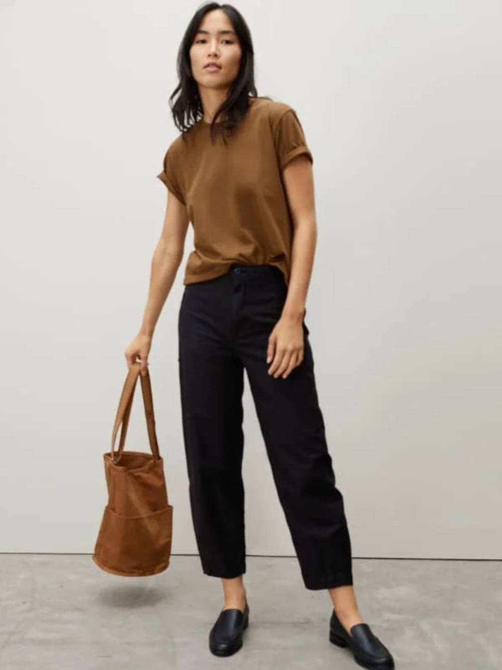 Everlane Fatigue Barrel Pants in Black